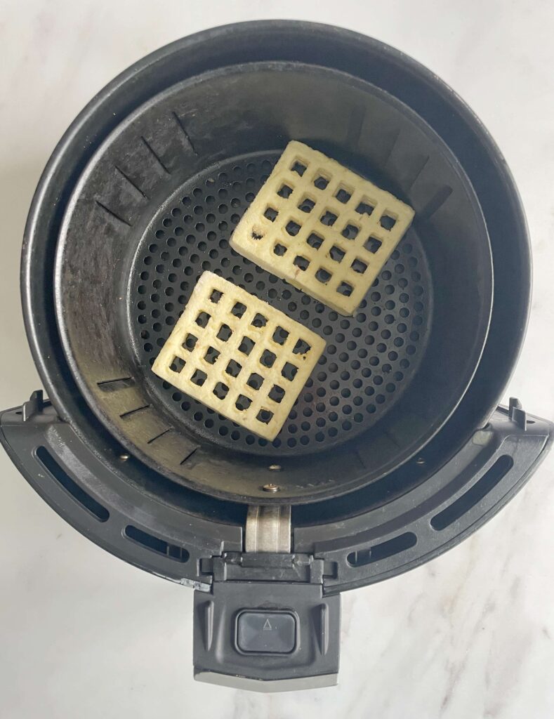 Frozen Potato Waffles in Air Fryer